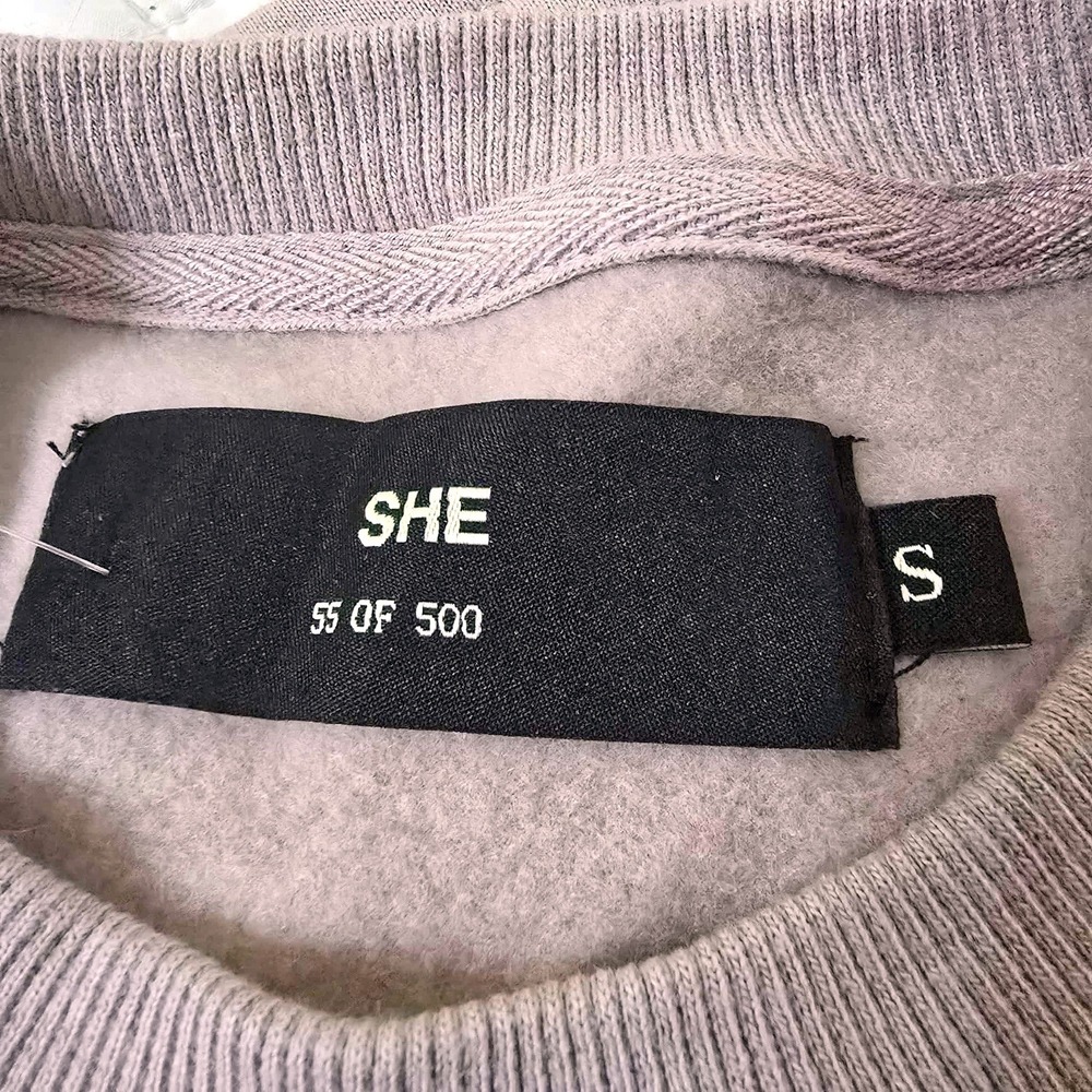 Darc Sport SHE Wolves Worldwide‎ Cropped Crewneck Sweatshirt Mauve  Size Small - Picture 3 of 4